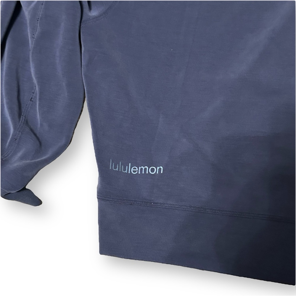 Lululemon / Perfectly Oversized Cropped Crew Softstreme Large Mineral Blue - Picture 6 of 6